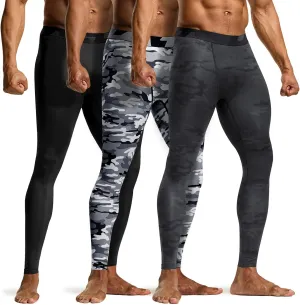 TSLA Men's Compression Pants - Cool Dry Athletic Sports Workout Running Tights Leggings Baselayer