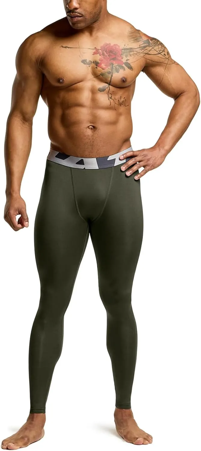 TSLA Men's Compression Pants - Cool Dry Athletic Sports Workout Running Tights Leggings Baselayer
