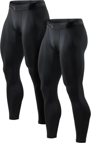 TSLA Men's Compression Pants - Cool Dry Athletic Sports Workout Running Tights Leggings Baselayer