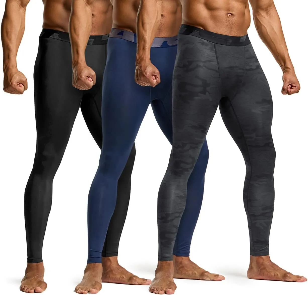 TSLA Men's Compression Pants - Cool Dry Athletic Sports Workout Running Tights Leggings Baselayer