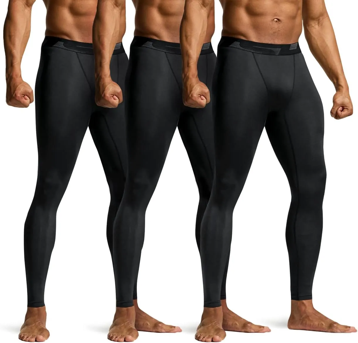 TSLA Men's Compression Pants - Cool Dry Athletic Sports Workout Running Tights Leggings Baselayer