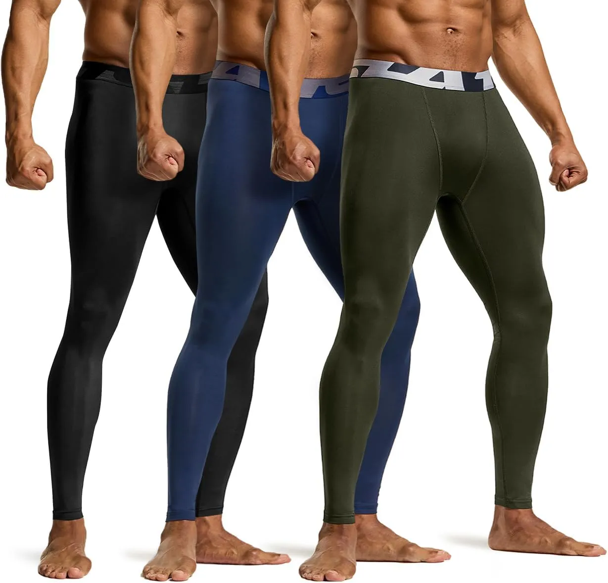 TSLA Men's Compression Pants - Cool Dry Athletic Sports Workout Running Tights Leggings Baselayer