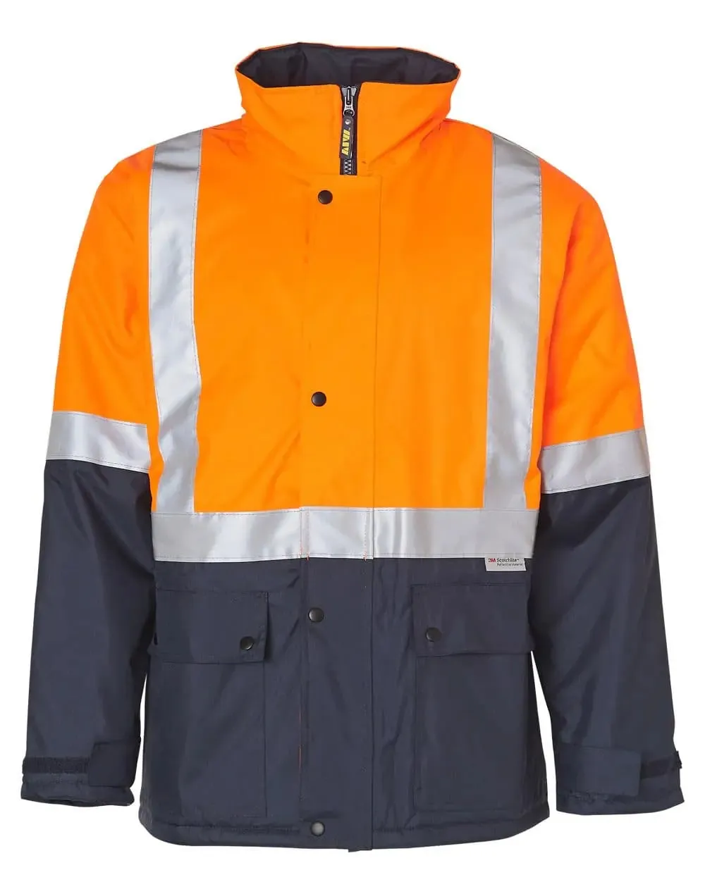Two-tone Hi Vis Rain Proof Jacket With Quilt Lining SW28A
