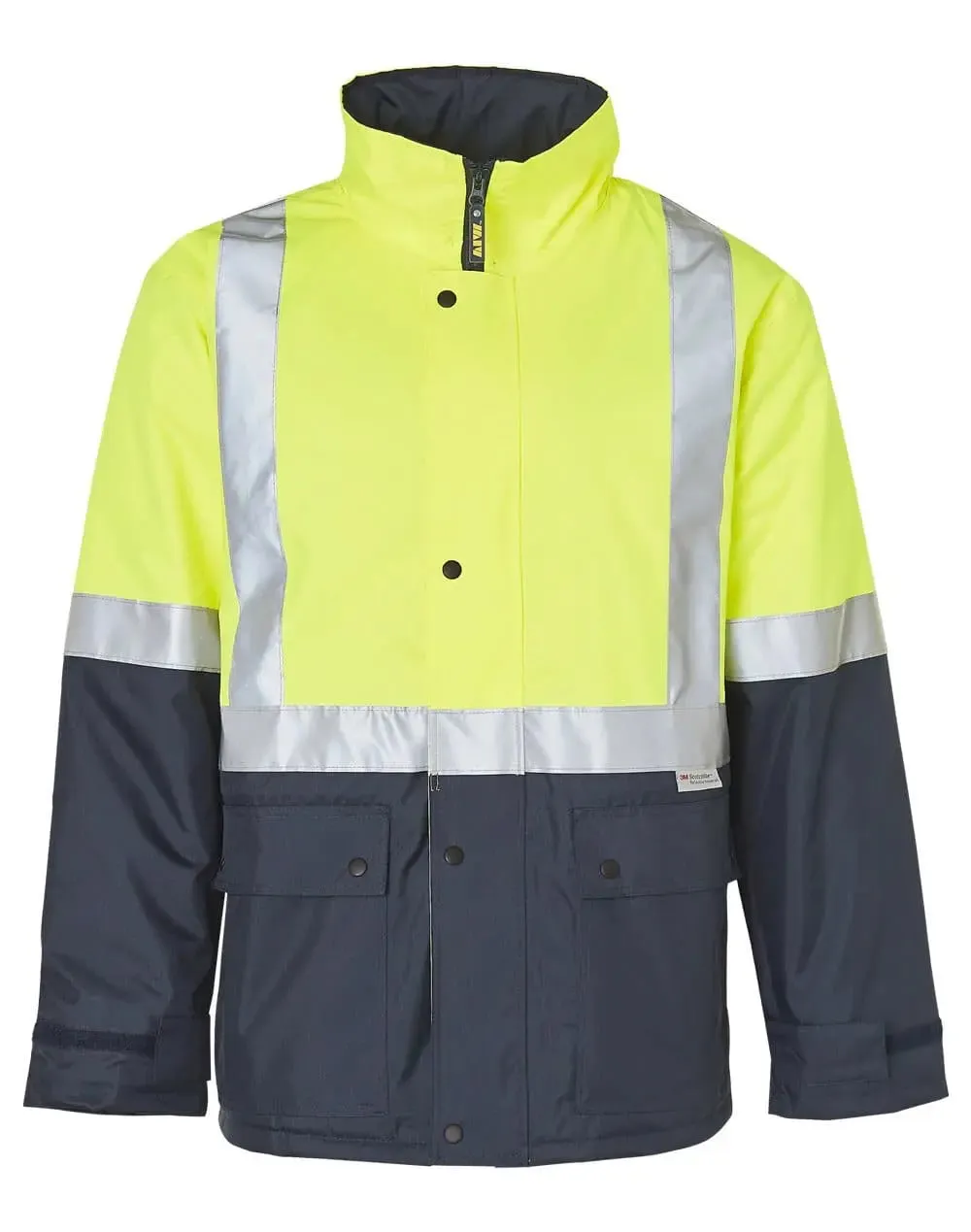 Two-tone Hi Vis Rain Proof Jacket With Quilt Lining SW28A