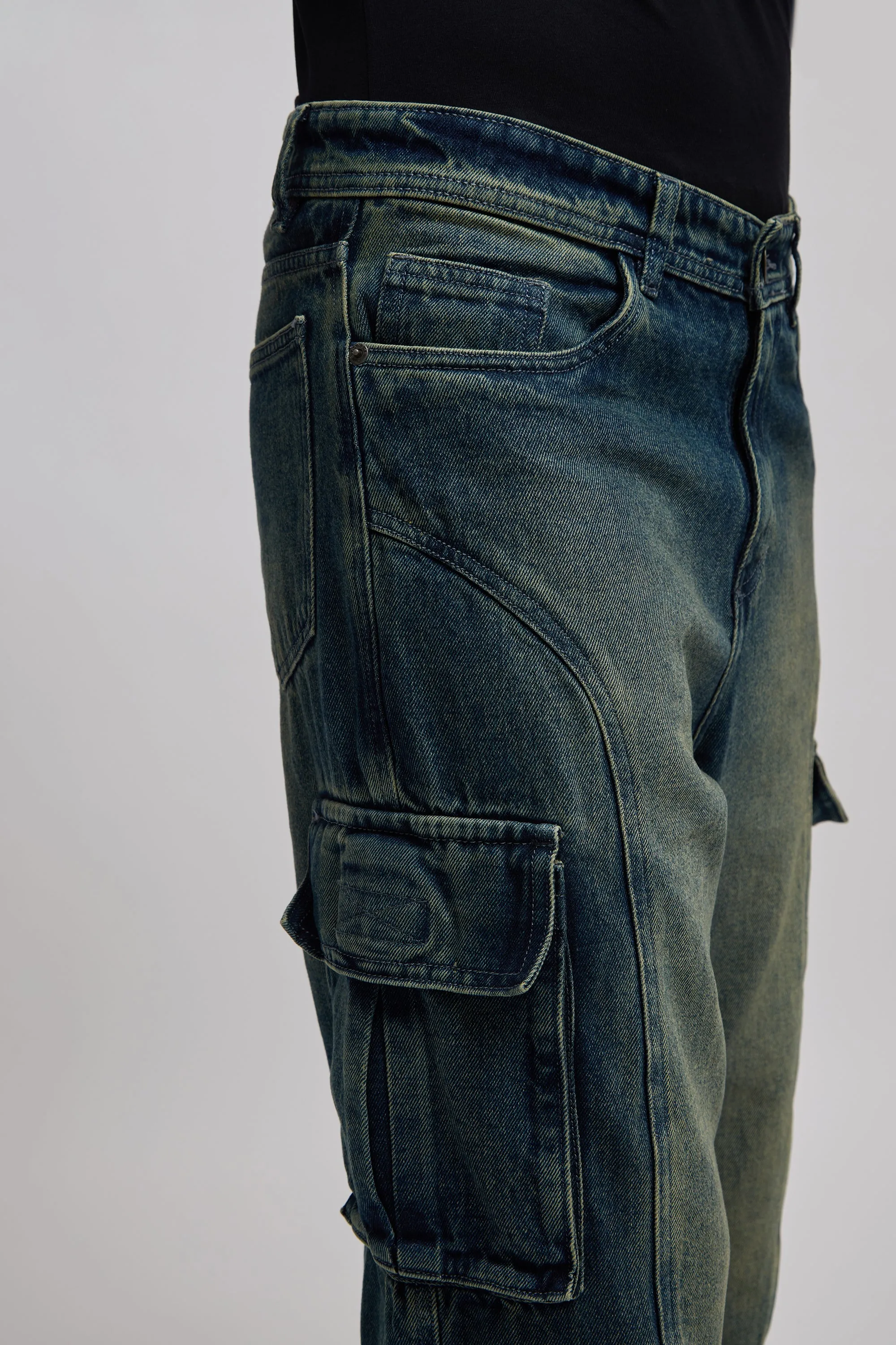 Valter - Relaxed Cargo Jean - Blue Shade