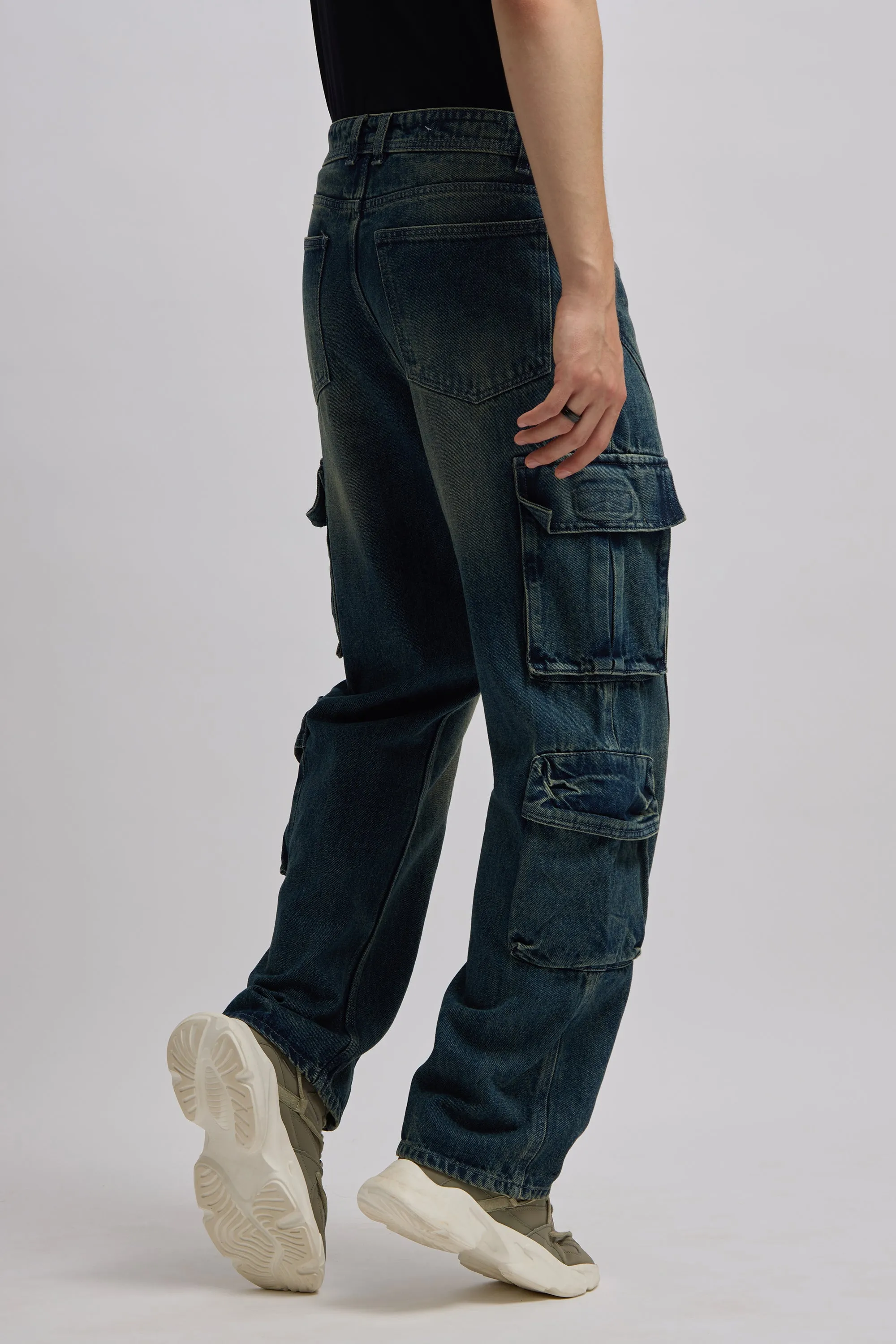 Valter - Relaxed Cargo Jean - Blue Shade