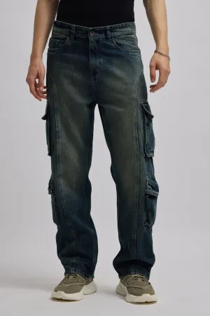 Valter - Relaxed Cargo Jean - Blue Shade