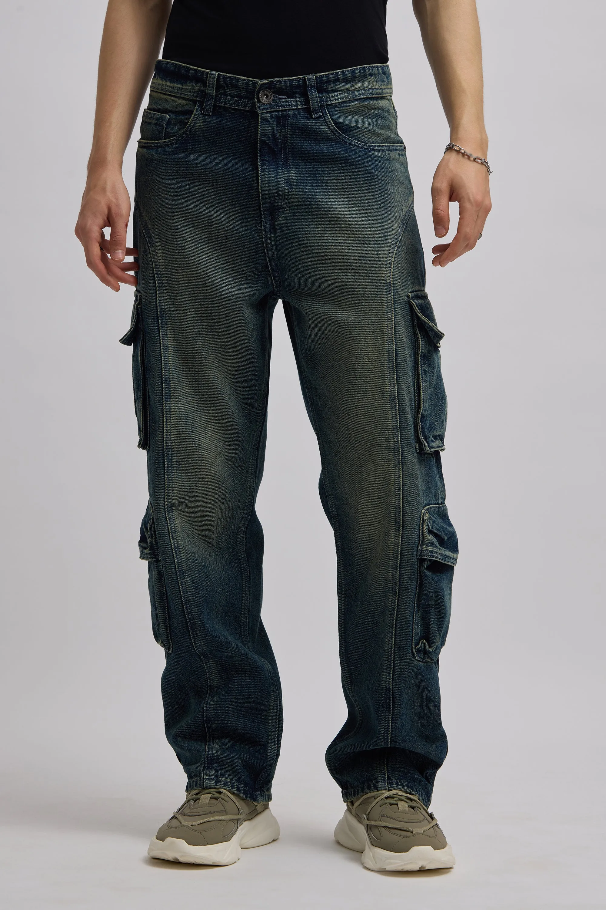 Valter - Relaxed Cargo Jean - Blue Shade