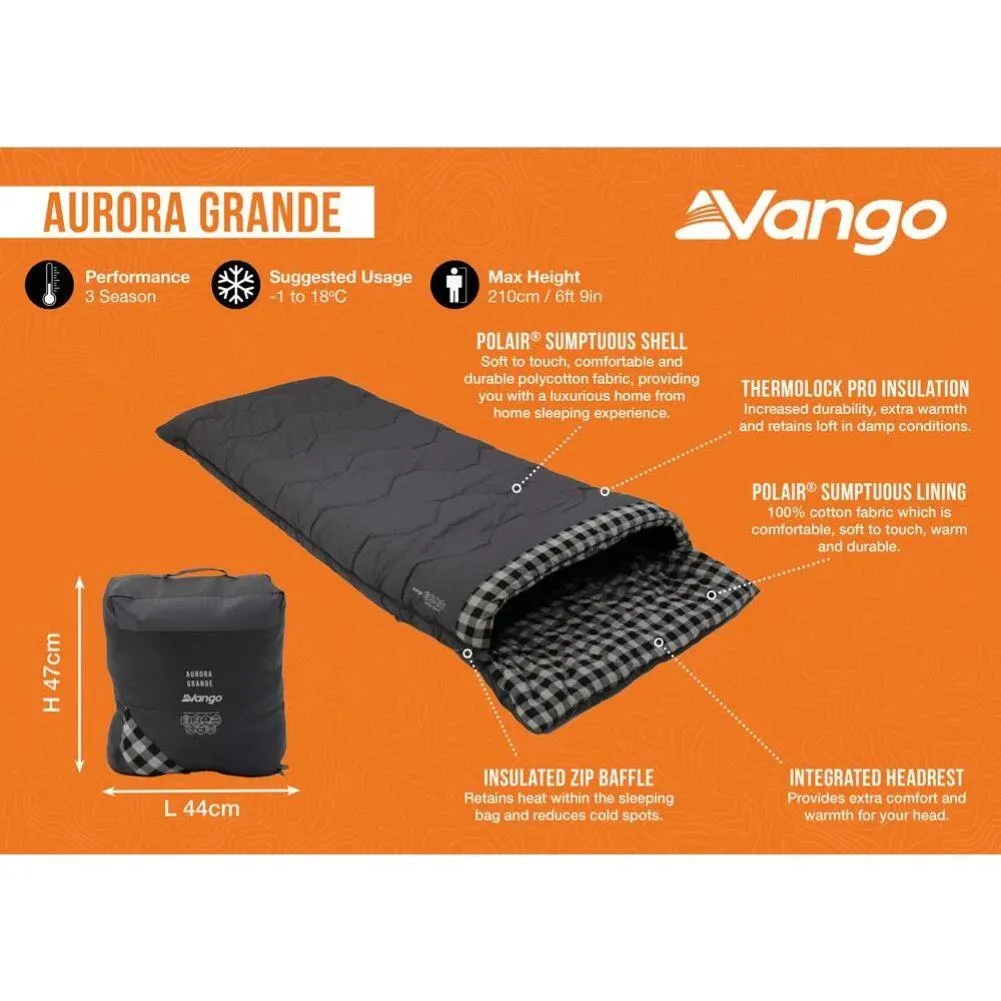 Vango Aurora Grande XL Sleeping Bag (Excalibur)