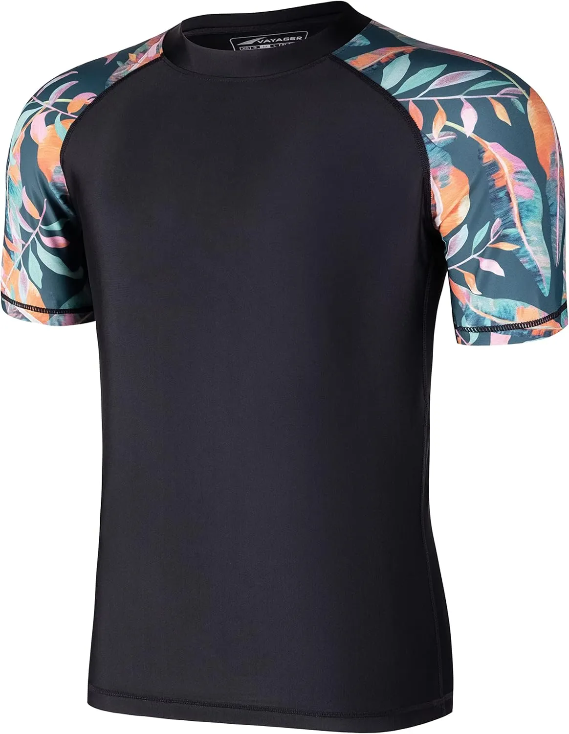 VAYAGER Men's Swim Shirts Rash Guard UPF 50  Quick Dry T-Shirt Loose Fit Water Surfing T Shirts