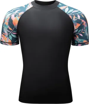 VAYAGER Men's Swim Shirts Rash Guard UPF 50  Quick Dry T-Shirt Loose Fit Water Surfing T Shirts