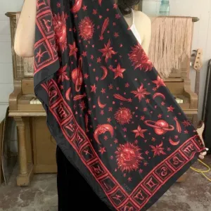 Vintage | Versace Sun and Moon Zodiac Silk Scarf
