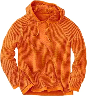 Waffle Hooded Sweatshirt for Men Long Sleeve Gym Athletic Hoodies Pure Color Drawstring Casual Pullover Tops