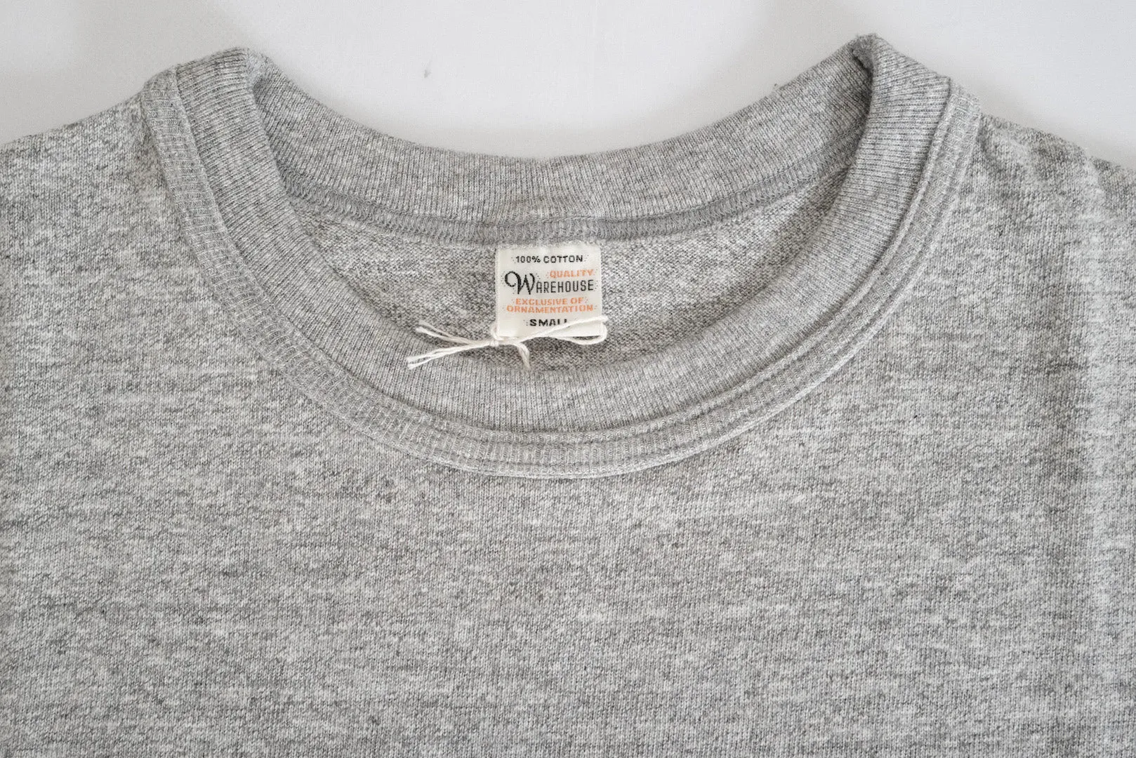 Warehouse 5.5oz "Bamboo Textured" Plain Tee (Heather Grey)