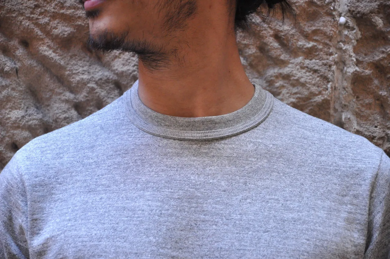 Warehouse 5.5oz "Bamboo Textured" Plain Tee (Heather Grey)
