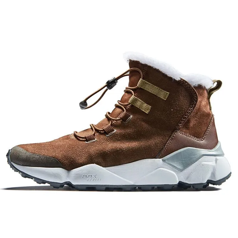 Warm Snow Boots Men Women Fleece Hiking Footwear Outdoor Sports Mountain Shoes Snowproof Walking Boots