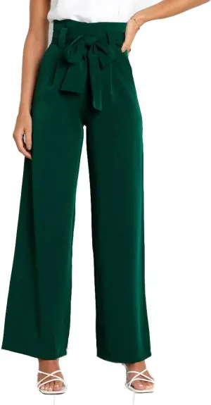 Wide Leg Dress Pants Womens Paperbag High Waisted Belted Business Casual Work Pants
