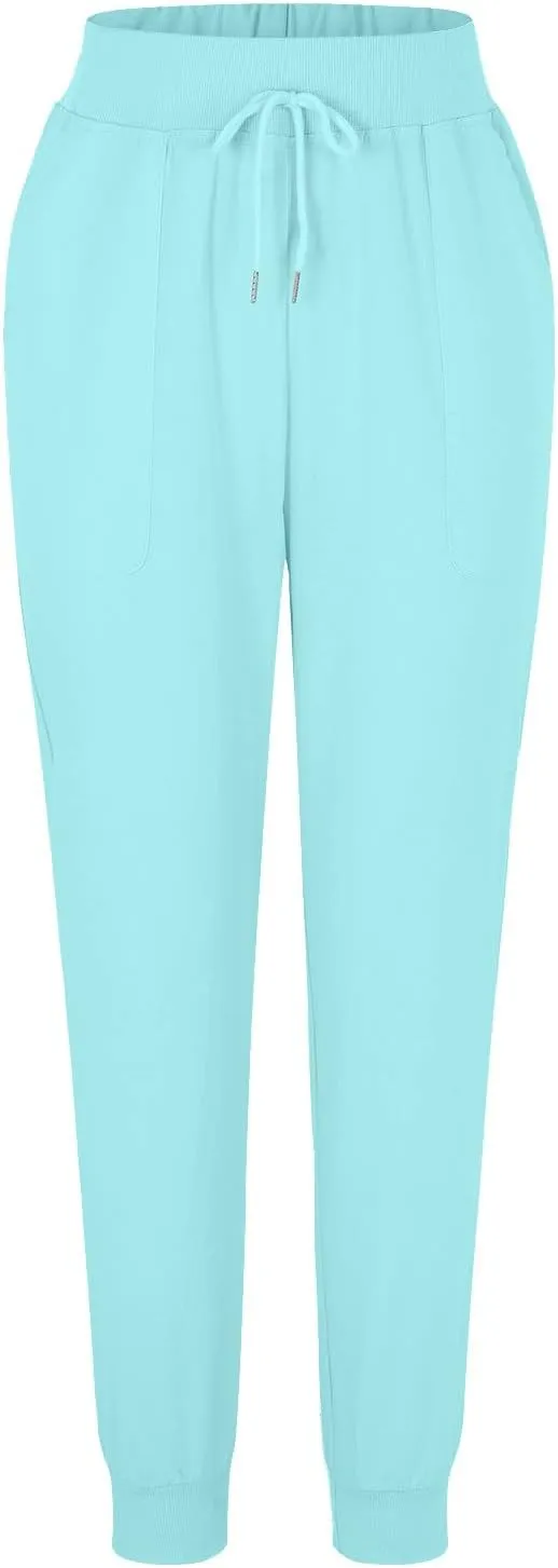 Wide Leg Trousers Women Tall Elastic Summer Linen 2024 Straight Leg Pants Drawstring Comfy Trousers with Pockets