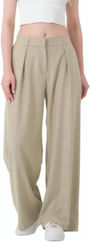 Wide Leg Work Pants Womens Elastic High Waisted Casual Office Dress Pants Trousers with Pocket Regular and Plus Size Slacks