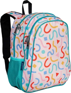 Wildkin 15-inch Kids Backpack  Durable, Padded, Adjustable for School & Travel - Confetti Peach