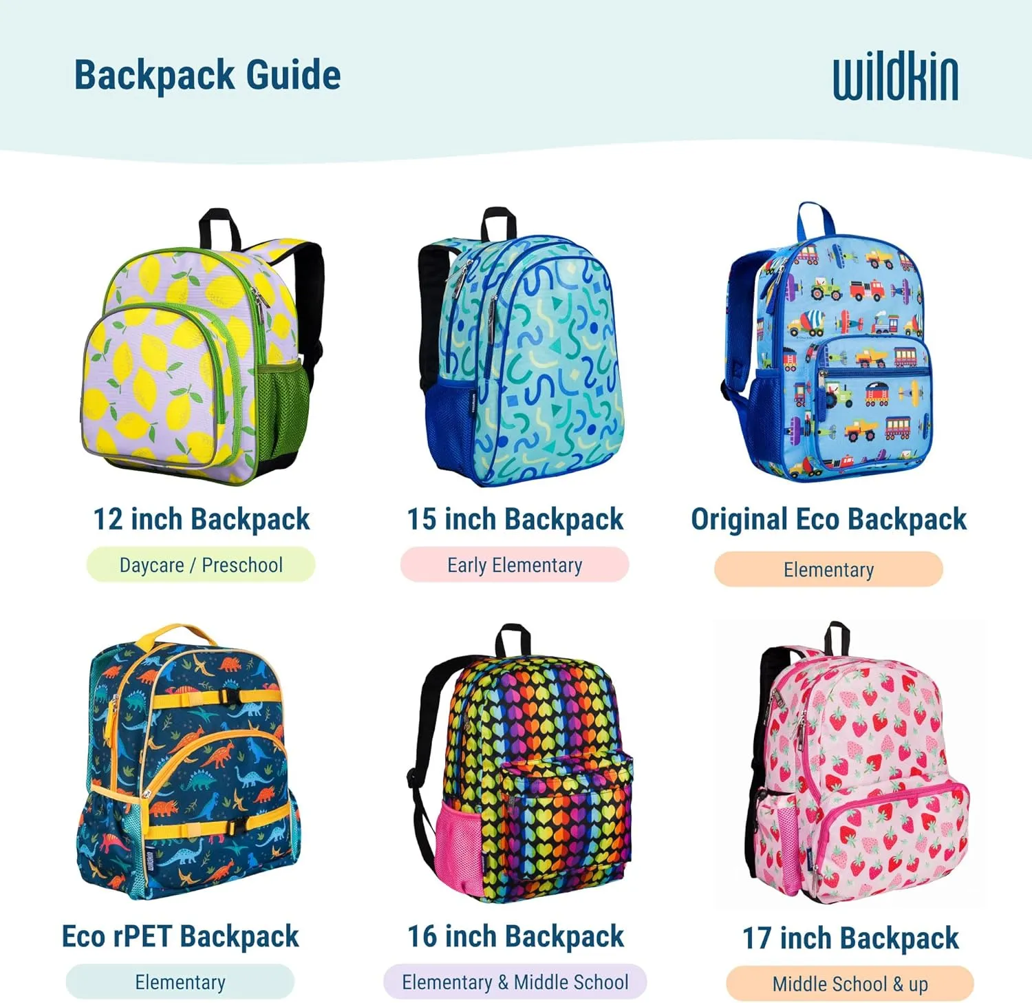 Wildkin 15-inch Kids Backpack  Durable, Padded, Adjustable for School & Travel - Confetti Peach