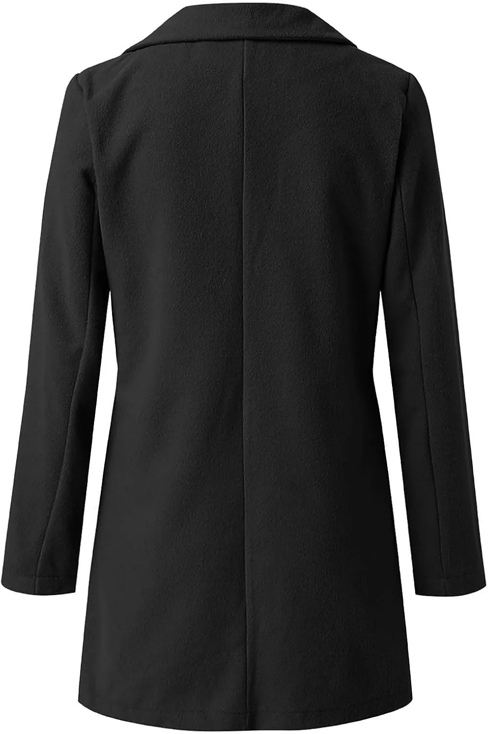 Winter Coats for Women 2024 Fall Wool Trench Coats Double Breasted Notch Lapel Casual Pea Coat Overcoats