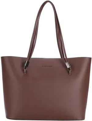 Women Handbags Shoulder Bags, Satchel Tote Bag, Simple Style Large Capacity Shoulder Bags For Women Solid Color Fashion Pu Leather Handbag Totes Female Shopping Bag Pack ( Color : Coffee , Size : 38x2