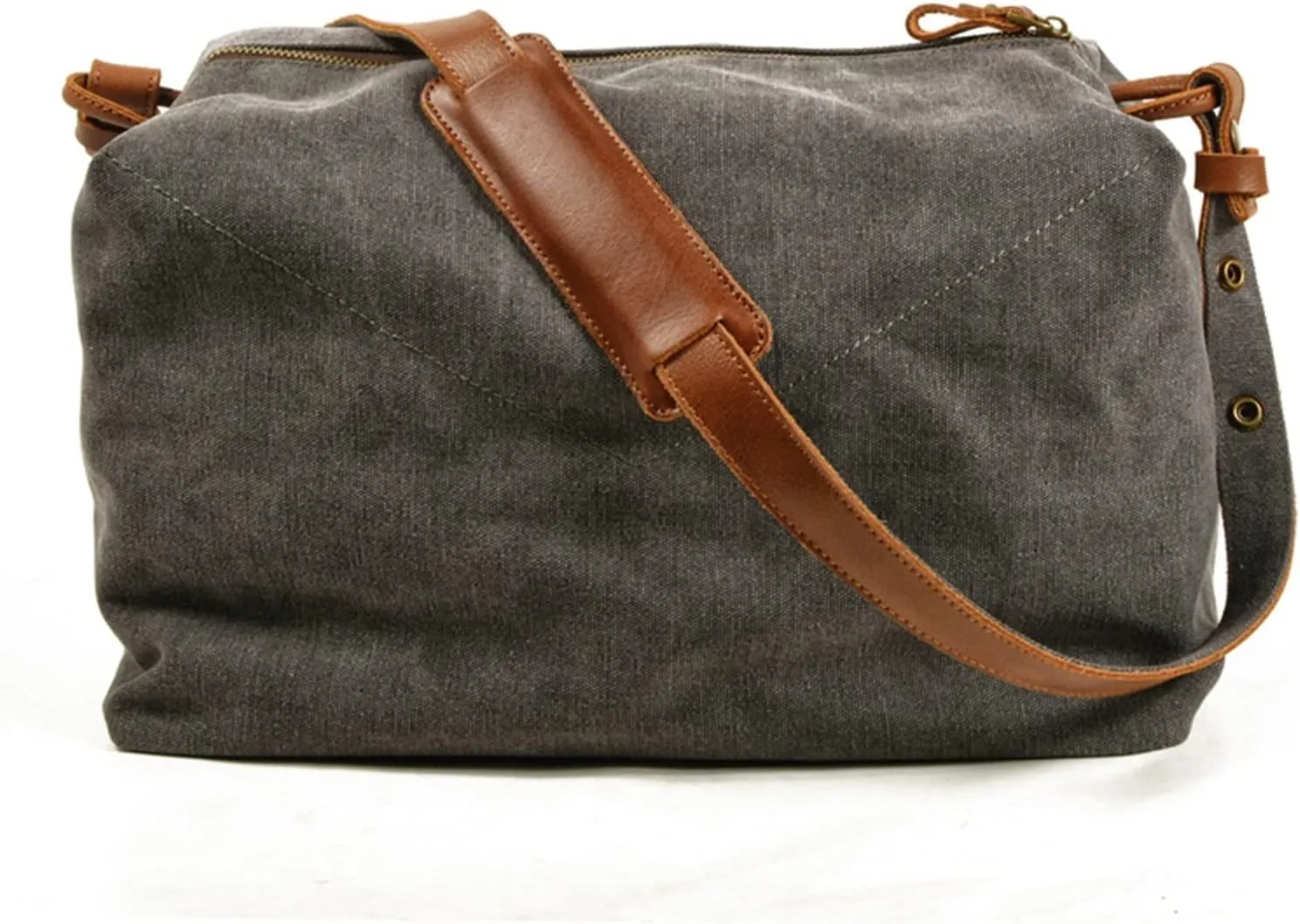 women Waxed Canvas Shoulder Simple Style Message Summer Men Cross body Bag Customized