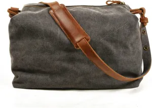 women Waxed Canvas Shoulder Simple Style Message Summer Men Cross body Bag Customized