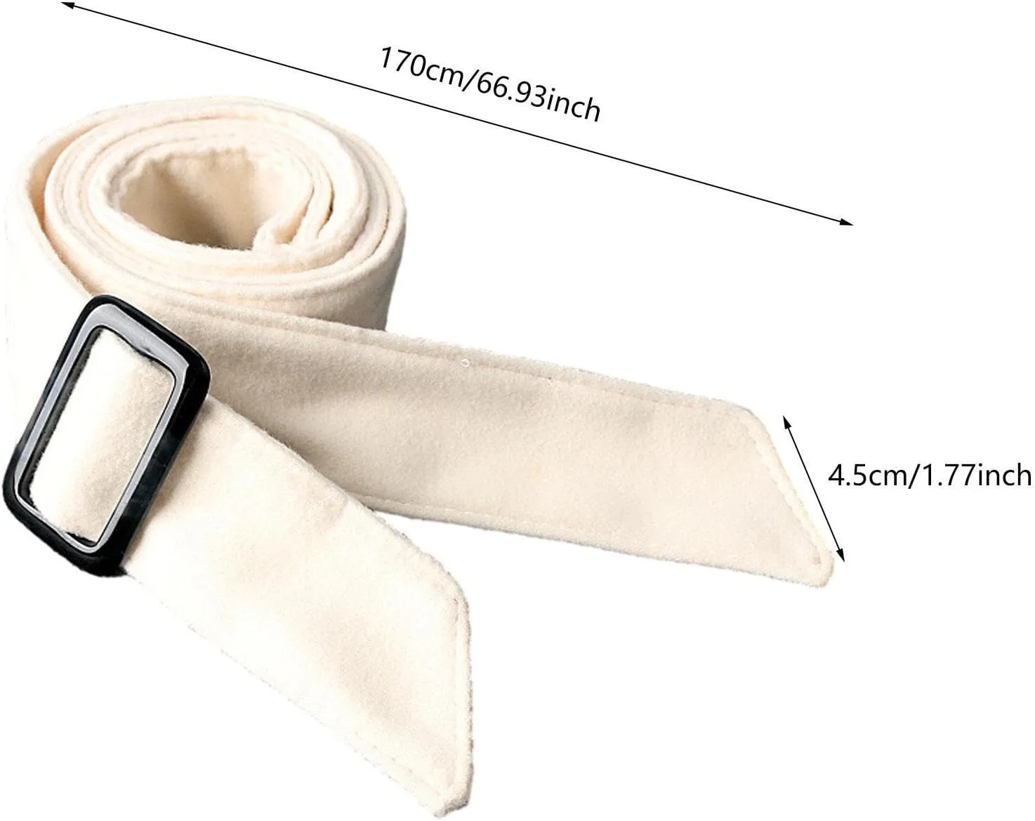 Women Wool Overcoat Waist Belt Comfortable Trench Coat Belt for Street Shopping