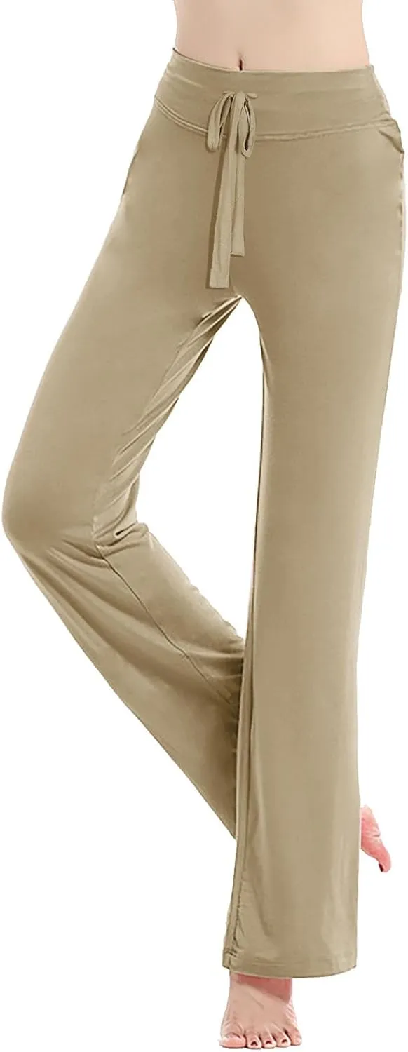Women's Baggy Flared Pants Loose High Waist Wide Leg Pants Workout Out Leggings Casual Trousers Yoga Gym Pants