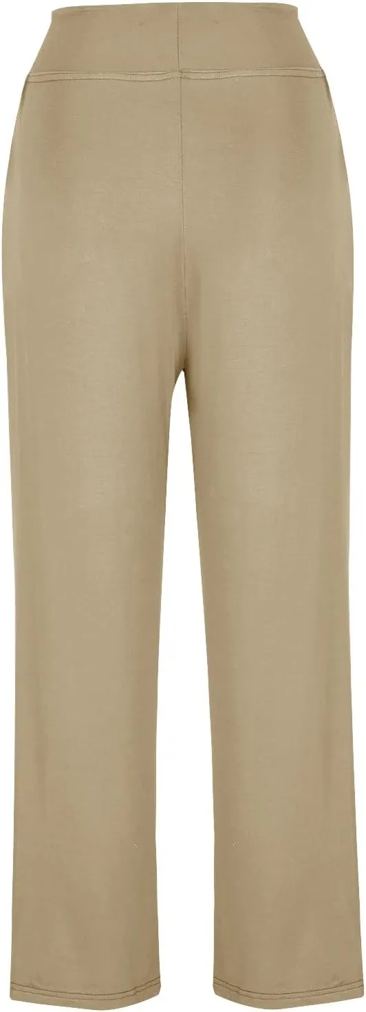 Women's Baggy Flared Pants Loose High Waist Wide Leg Pants Workout Out Leggings Casual Trousers Yoga Gym Pants