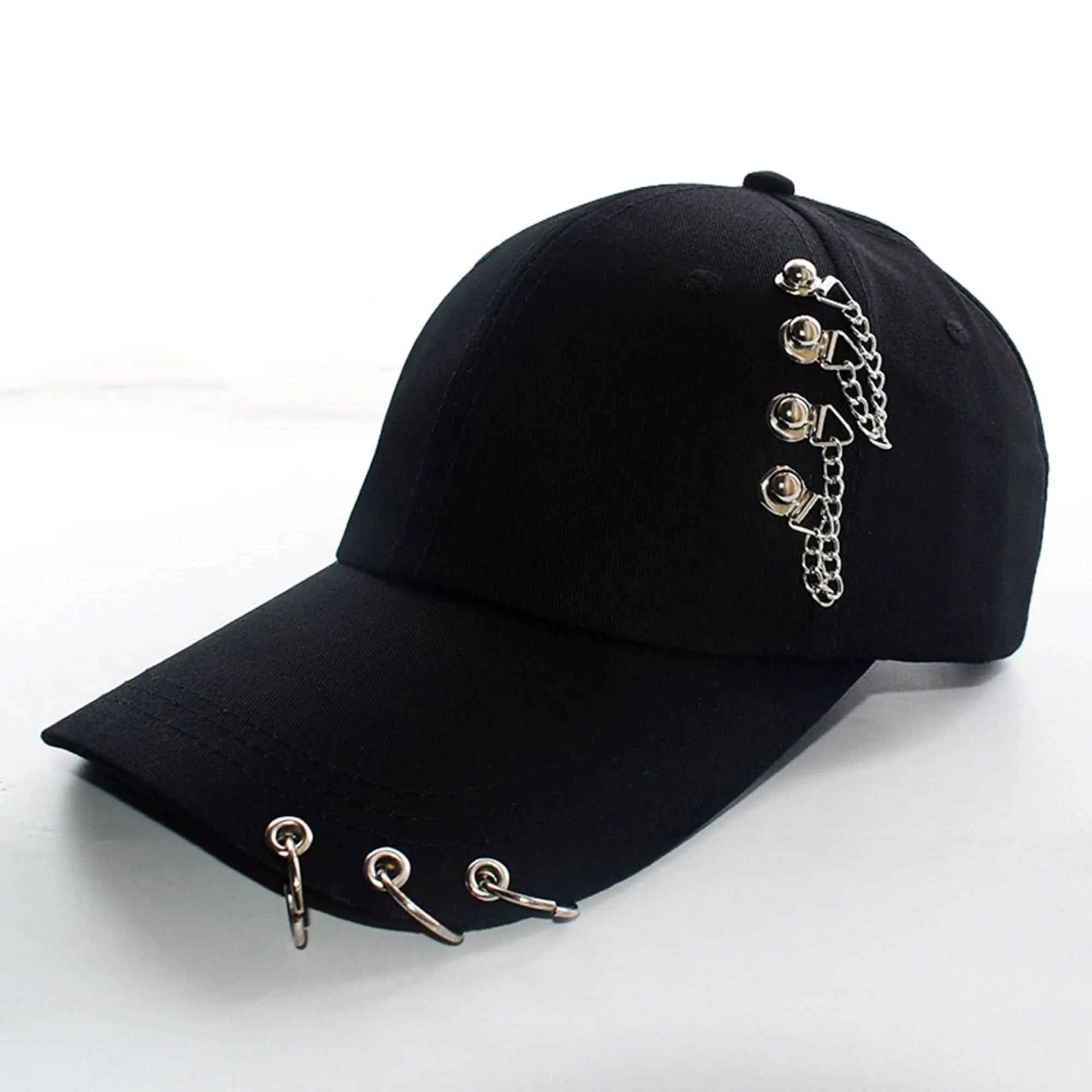 Women's Black Ring Buckle Baseball Cap – Hip Hop Trucker Hat
