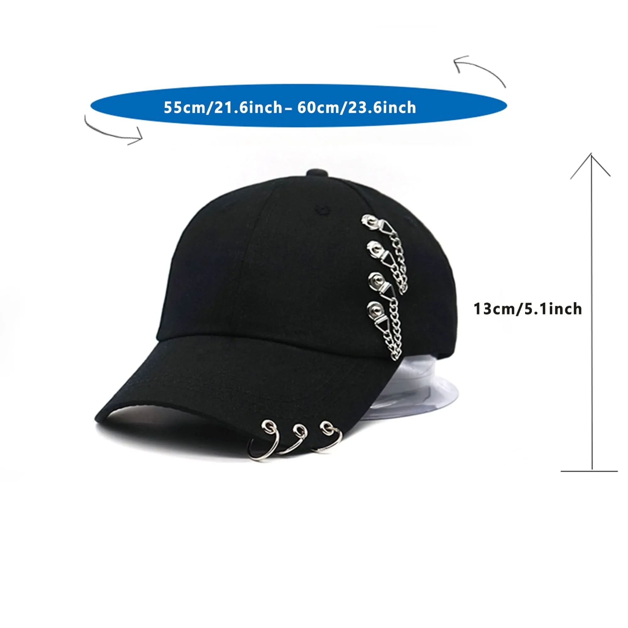 Women's Black Ring Buckle Baseball Cap – Hip Hop Trucker Hat