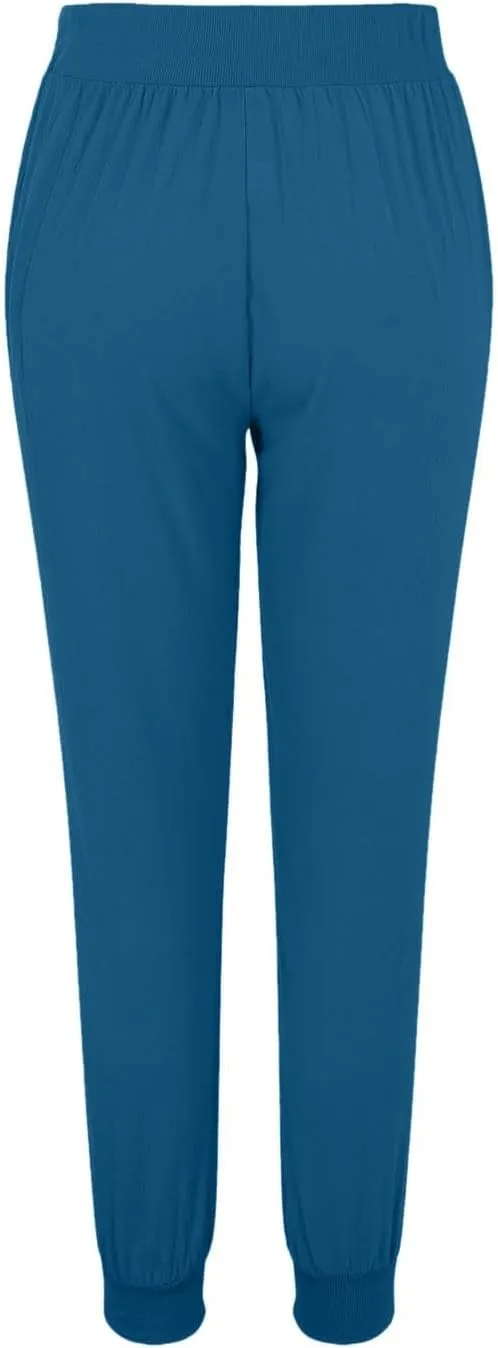 Womens Casual Linen Pants High Waist Drawstring Summer Loose Fit Pants Straight Leg Trousers with Pockets