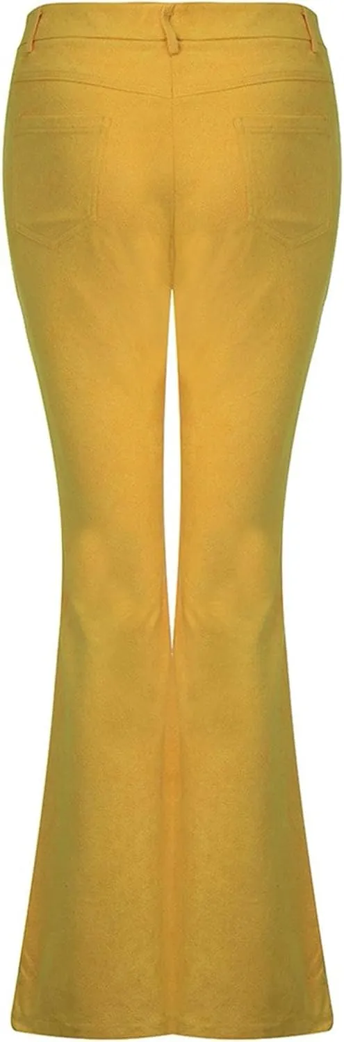 Womens Flare Leggings Straight Leg Classic Dress Pants for Women Light Strechy Yoga Lounge Palazzo Pants with Pockets