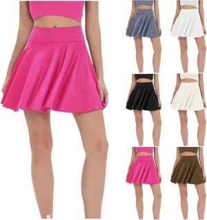 Womens Golf Skirts with Short Pleated Casual High Waisted Lightweight Yoga Shorts Running Sports Athletic Skirt