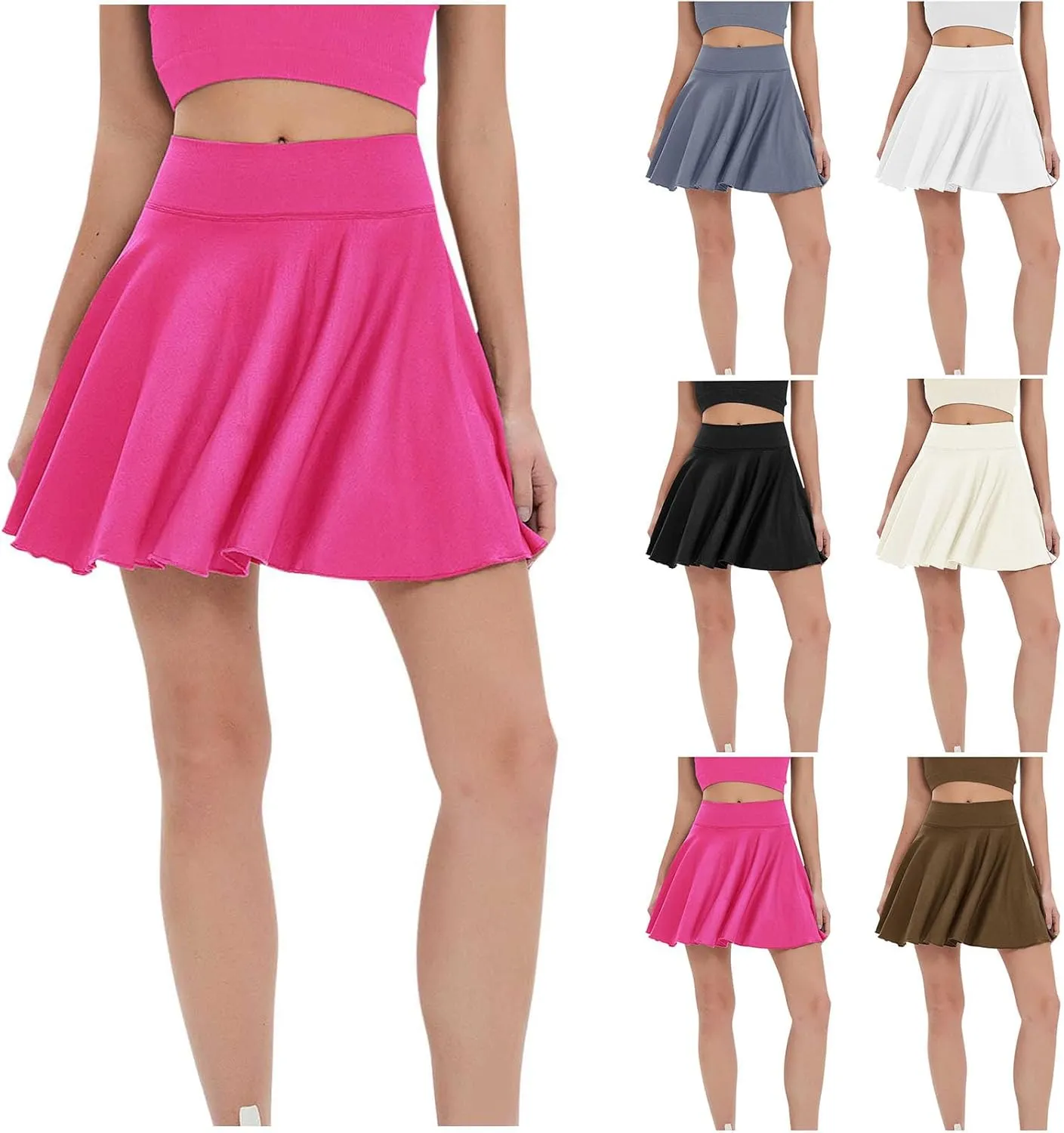 Womens Golf Skirts with Short Pleated Casual High Waisted Lightweight Yoga Shorts Running Sports Athletic Skirt