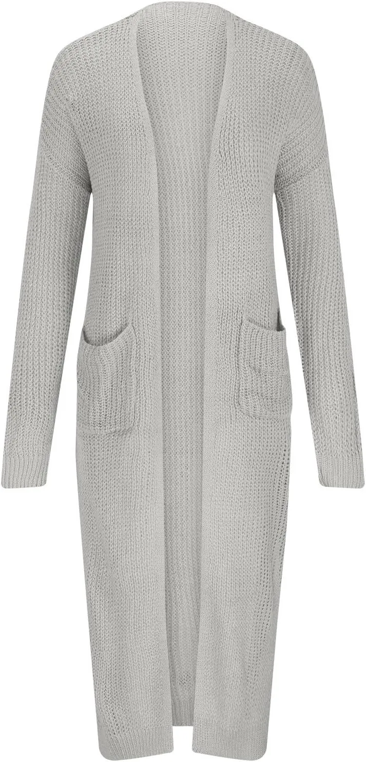 Womens Open Front Long Cardigans Lightweight Trench Coats Clothes Duster Sweater Outerwear 2023 Fall Jacket Coats