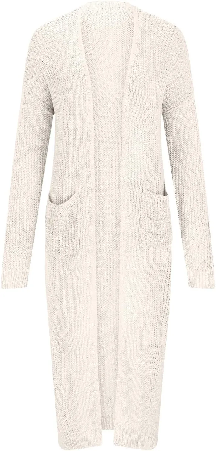 Womens Open Front Long Cardigans Lightweight Trench Coats Clothes Duster Sweater Outerwear 2023 Fall Jacket Coats