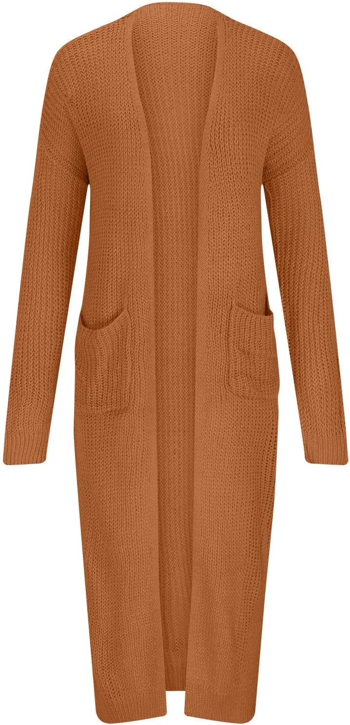 Womens Open Front Long Cardigans Lightweight Trench Coats Clothes Duster Sweater Outerwear 2023 Fall Jacket Coats