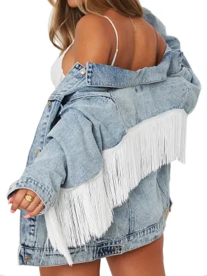 Women's Oversized Denim Jean Jacket Coats