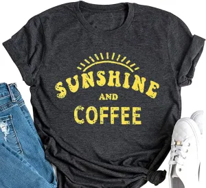 Women's Summer Tops Sunflower T Shirts for Women Cute Graphic Loose Tees Crew Neck Short Sleeve Casual Tops