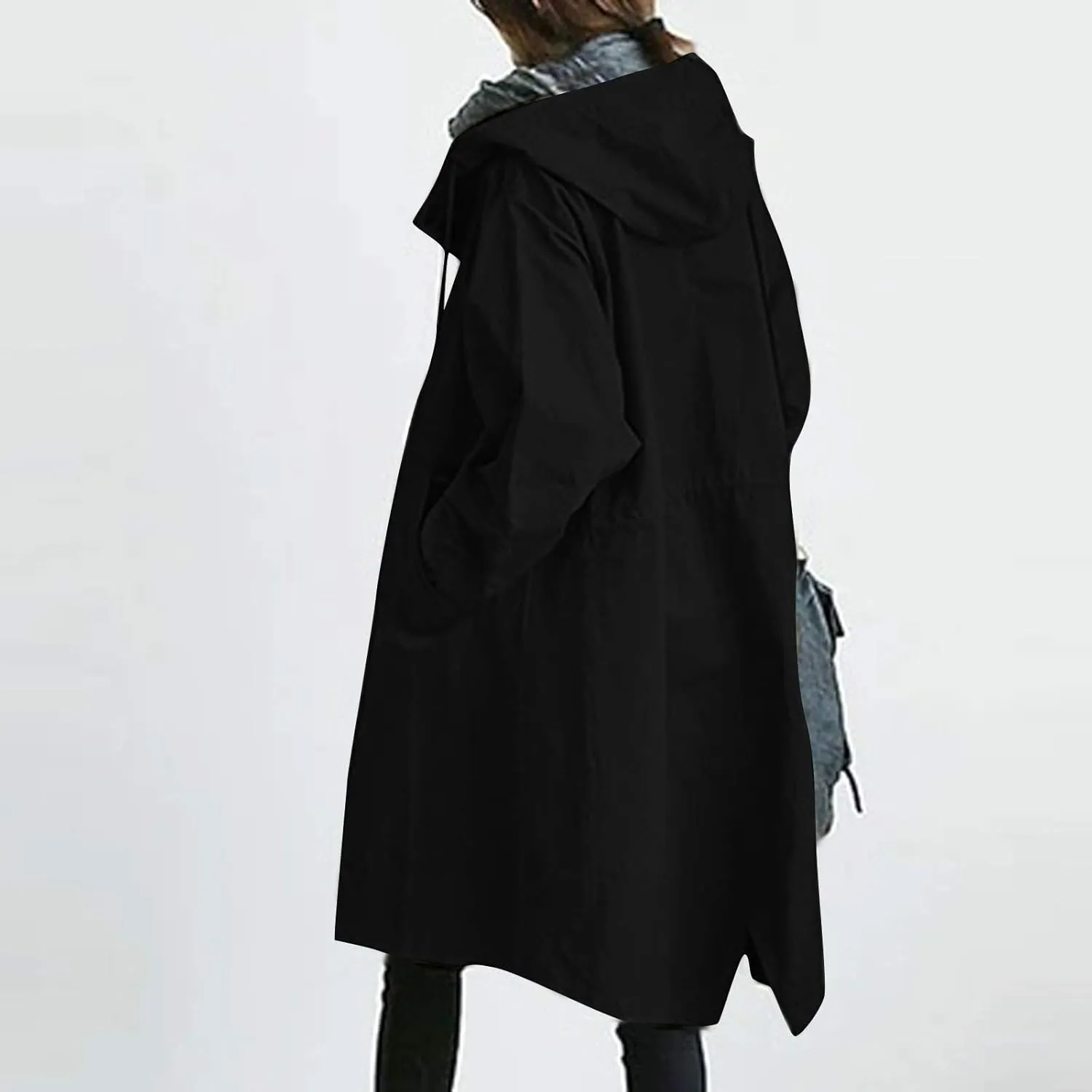 Women's Trench Jackets Rain Jacket Loose Winter Hooded Oversized Elegant Windbreaker Comfortable Coat Outwear
