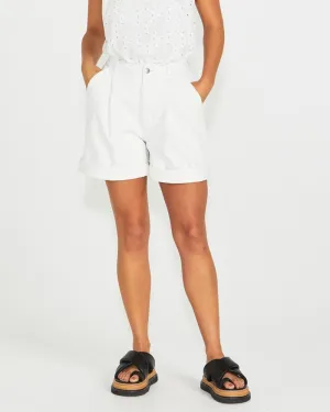 Wyatt Denim Shorts - White