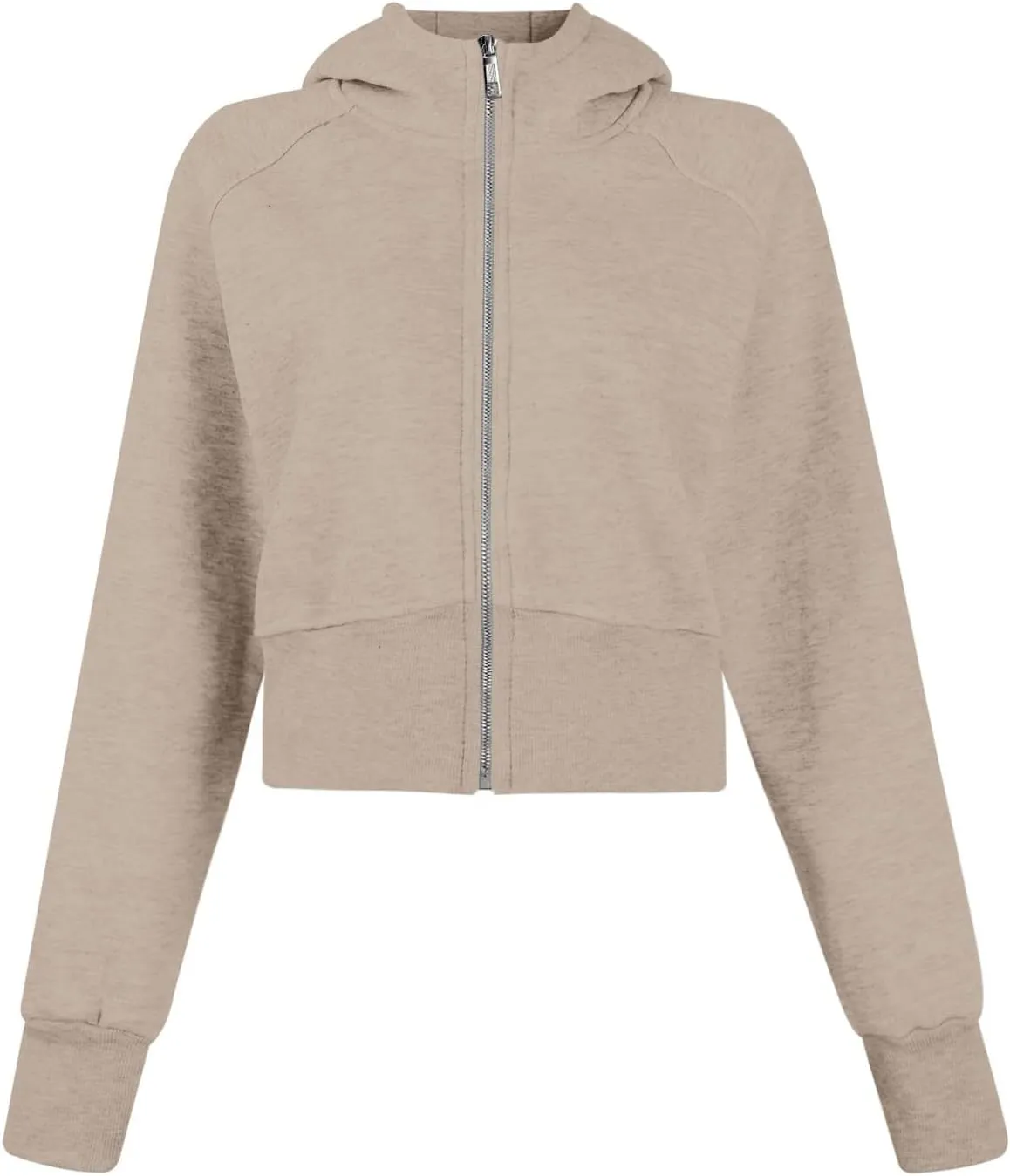 Zip Up Hoodie for Women Fleece Y2k Raglan Sleeve Cropped Sweater Solid Color Athletic Jackets 2024 Fall Tunic Tops
