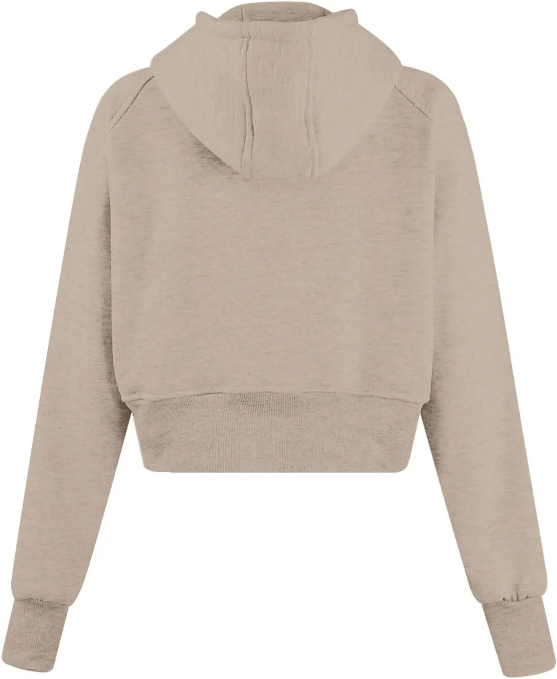 Zip Up Hoodie for Women Fleece Y2k Raglan Sleeve Cropped Sweater Solid Color Athletic Jackets 2024 Fall Tunic Tops