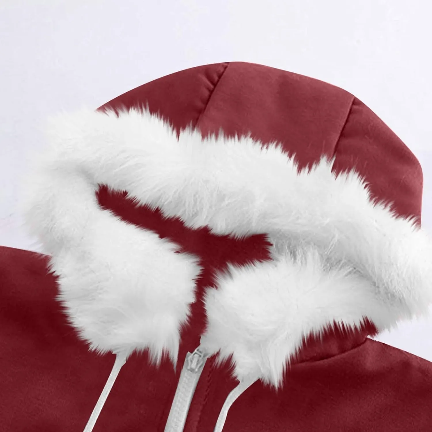 Zip Up Hoodie Women Fleece Lined Zip Up Jackets Casual Loose Drawstring Plain Hooded Sweatshirt with Pockets